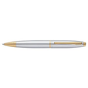 Cross AT0112-15 Calais Ballpoint Pen Chrome with Gold Trims