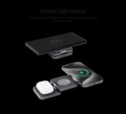 Foldaway 3-in-1 Wireless Charger & 3-port 67W GaN Charger - Combo
