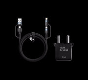 2 Port 20W GaN Charger & 4-in-1 Universal Braided Charging Cable Combo