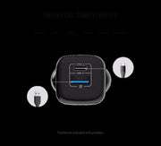 2 Port 20W GaN Charger & 4-in-1 Universal Braided Charging Cable Combo