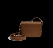 Walnut Brown - Sol Box Shoulder Bag