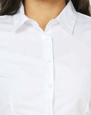 Van Heusen Women's work wear Formal Shirt CVC White (Wrinkle Free)