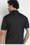 Swiss Military Polo Neck Jacquard Collar Dry Fit T-Shirt Black.1