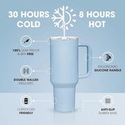 Tumbler for Hot and Cold, 1200ml with Straw