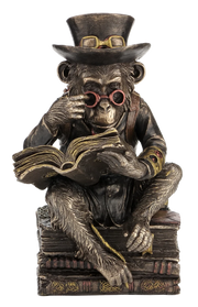Animal Steampunk Scholar Chimpanzee Showpiece