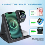 Freedom Fold 3, 15 Watt Wireless Charger and Mobile Stand