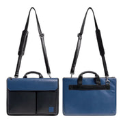 Black-Blue Urban Tech Brief Bag - Large
