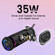 Breeze 6 35 Watt HD Portable Speakers with RGB Lights