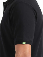 Caslay Organic Polo T-shirt Black.2
