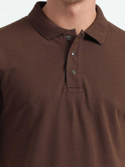 Caslay Organic Cotton Polo T-shirt Chocolate.2