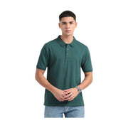 Caslay Organic Cotton Polo T-shirt Forest Green