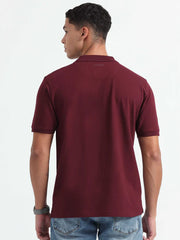 Caslay Organic Cotton Polo T-shirt Maroon.1