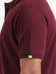 Caslay Organic Cotton Polo T-shirt Maroon.2