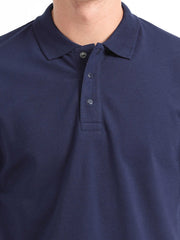 Caslay Organic Cotton Polo T-shirt Navy Blue.3