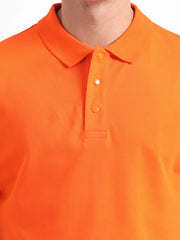 Caslay Organic Cotton Polo T-shirt Orange.2
