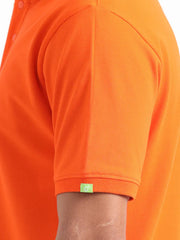 Caslay Organic Cotton Polo T-shirt Orange.3