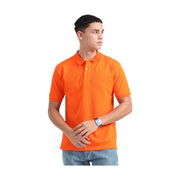 Caslay Organic Cotton Polo T-shirt Orange