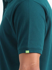 Caslay Organic Cotton Polo T-shirt Petrol Blue.2