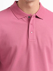 Caslay Organic Cotton Polo T-shirt Red Violet.3