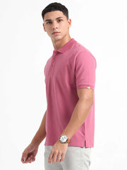 Caslay Organic Cotton Polo T-shirt Red Violet