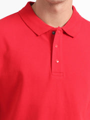 Caslay Organic Cotton Polo T-shirt Red.1