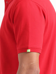Caslay Organic Cotton Polo T-shirt Red.2
