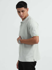 Caslay Organic Cotton Polo T-shirt Stom Grey.1
