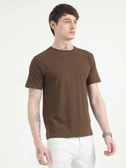 Caslay Organic Crew Neck T-shirt Chocolate.2