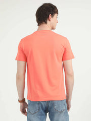 Caslay Organic Crew Neck T-shirt Coral.3