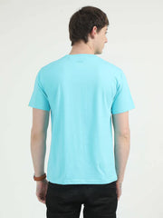 Caslay Organic Crew Neck T-shirt Curracao Blue.2