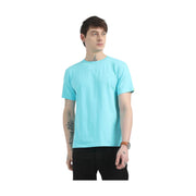 Caslay Organic Crew Neck T-shirt Curracao Blue