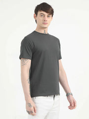 Caslay Organic Crew Neck T-shirt Grey.1
