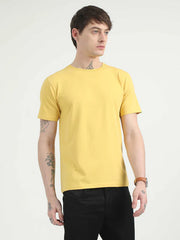 Caslay Organic Crew Neck T-shirt Mustard.2
