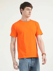 Caslay Organic Crew Neck T-shirt Orange.2