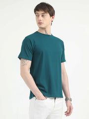 Caslay Organic Crew Neck T-shirt Petrol.2