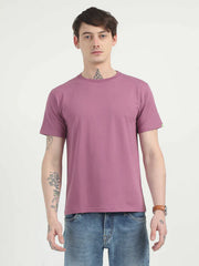 Caslay Organic Crew Neck T-shirt Purple