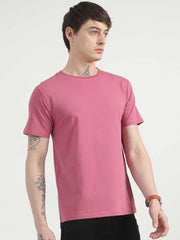 Caslay Organic Crew Neck T-shirt Red Violet.2