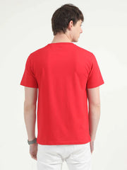 Caslay Organic Crew Neck T-shirt Red.3