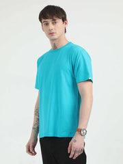Caslay Organic Crew Neck T-shirt Teal.1