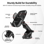 Charge Clamp 2 with Wireless Charging and 360° Rotation Mobile Stand