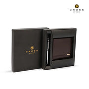 Cross Wallet Brown With Agenda Pen
