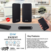 EVM Black Enzest 10000 mAh Powerbank EK1004