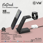 EVM EnDock 3 in 1 wireless Charger EK1214