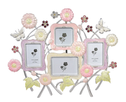Enameled Crystal Studded Family Photo Frame