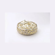 Enameled Flower Design Jewelry Box