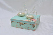 Flower Motif Silver Tea Cup Set Of Two