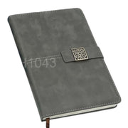 PU Leather Office Notebook Diary with Metal Design GCH 1043
