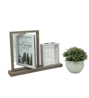 Wooden Rotating Photo Frame with Flower Stand GCH 2904