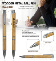 Wooden Metal Ball Pen GCH 307