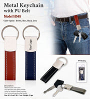 Metal Keychain with PU Belt GC H545